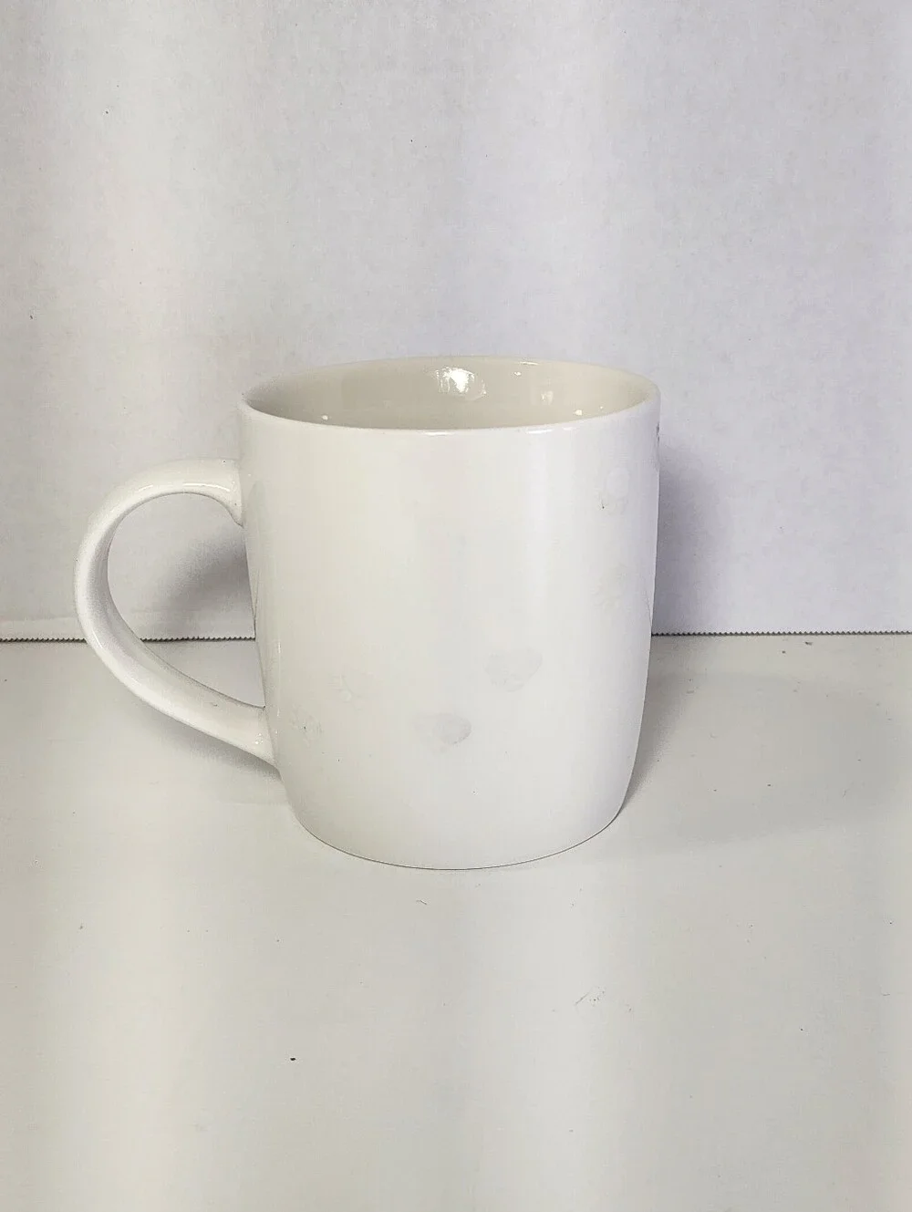 Starbucks White Ceramic 12oz Coffee Mug Green Siren Logo Embossed 2020